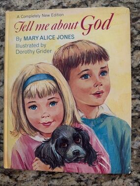 Tell Me About God by Mary Alice Jones - Yellow Cover Children's Book